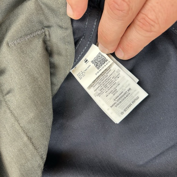 G-STAR RAW NAVAL OVERSHIRT AW MENS SIZE S NAVY BLUE BUTTON UP JACKET CANVAS - Picture 7 of 9